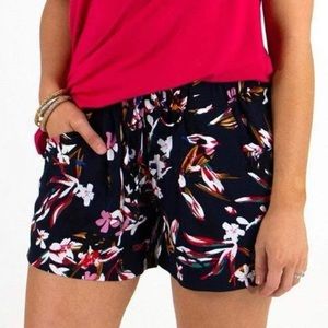 Grace & Lace Dark Floral Summer Shorts